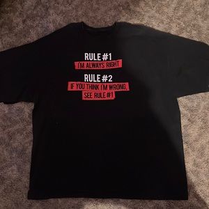 Rule number 1 & 2 short sleeved tee